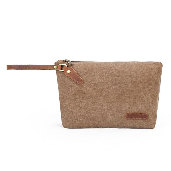 Toiletry Bag Travel Canvas Mens Leather Makeup Bag Organizer Cosmetic Bag Mens Shaving Bag Dopp Kits