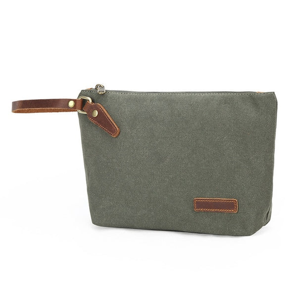 Toiletry Bag Travel Canvas Mens Leather Makeup Bag Organizer Cosmetic Bag Mens Shaving Bag Dopp Kits