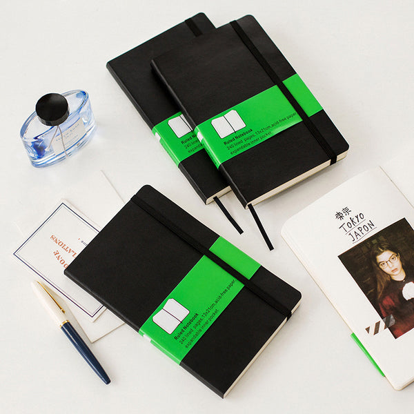 Soft Cover Elastic Band Plain Squared Notebook Diary Journal Travel Planner